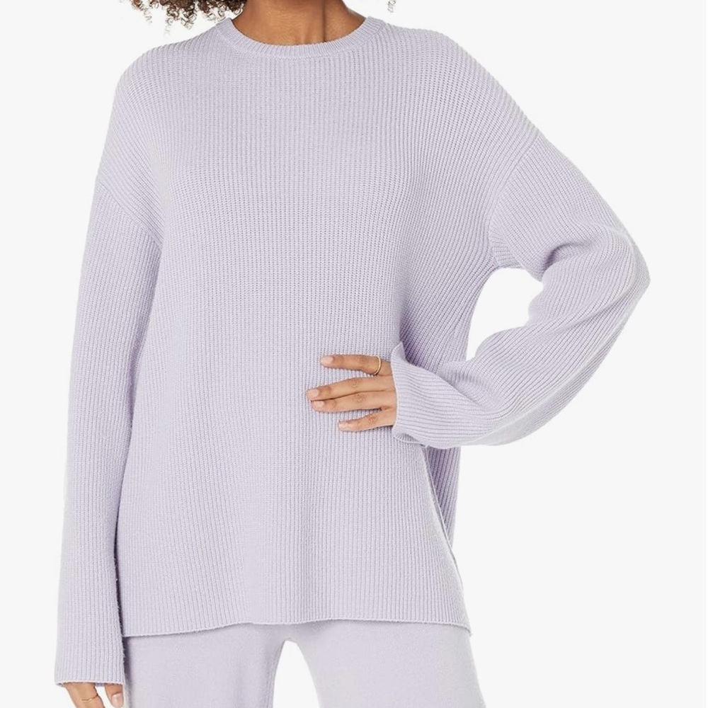 Cozy Lavender Knit Sweater